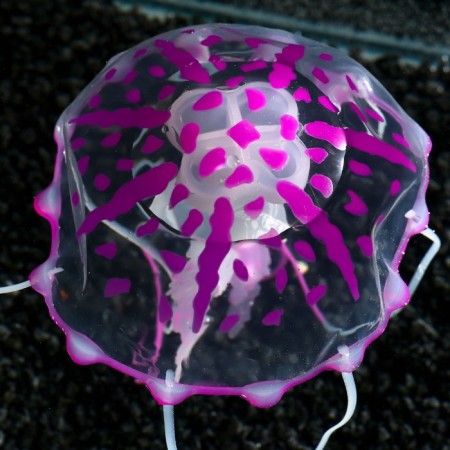 Decor for the Aquarium "Medusa" Silicone, with a neon effect, 10 x 10 x 20.5 cm, purple 71088-5