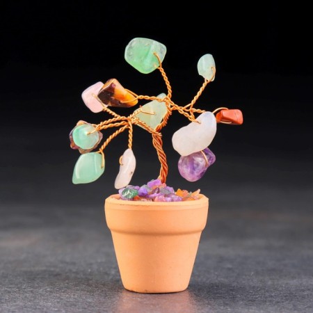 Souvenir in the pot "Tree of life. Self -Coarse", natural stone, 9 x 3.5 cm-1