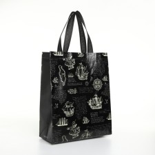 Household bag without fastening, black color