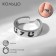 The ring "seven" horseshoes, the color is black in silver, dimensionless