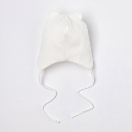 Hat with small ears, milk/heart, size 46-50-2