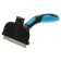A self-cleaning Delight, with a button, medium, 65 tooth, black and blue
