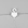 Garland "Curtain" 2.8 × 3 m dew on hooks, IP20, silver thread, 300 LED, white glow, flicker, USB