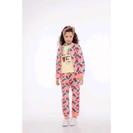 A set of pullover and trousers for girls, height 104 cm, color multicolor