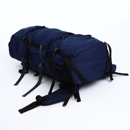 Tourist backpack, TAIF, 80 liters, cord department, 2 outer pockets, blue color-3