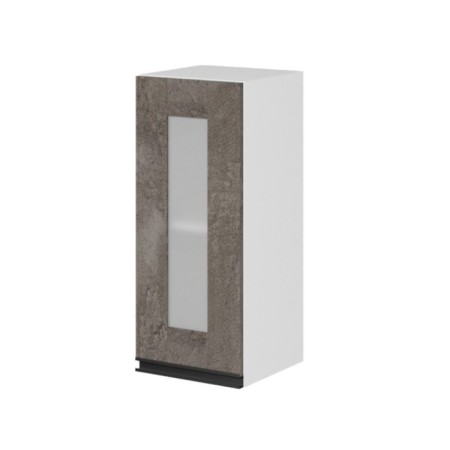 Cabinet hinged with a Noktyurn showcase 300x300x720 white/dark concrete/anthracite