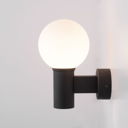 Street lamp with a glass ceiling Elektrostandard, Sfera, 170x120x219 mm, E14, Black color-3