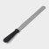 A blade-tank with a plastic handle, straight, 37 cm, working part 25 cm, black color