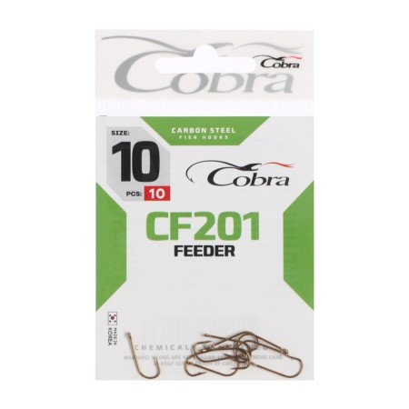 Hooks Cobra Feeder, series CF201, No. 10, 10 pcs.