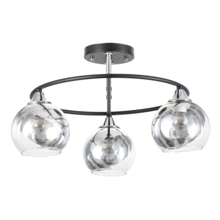 Chandelier "Drops" 3x60W E27 Black 49x49x25.5cm-4