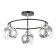 Chandelier "Drops" 3x60W E27 Black 49x49x25.5cm