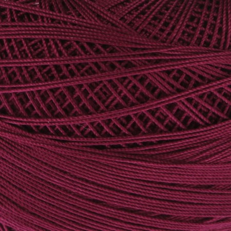 The yarn "Canarias" is 100% Merceris. cotton 203m/20g (0112 Bordeaux)