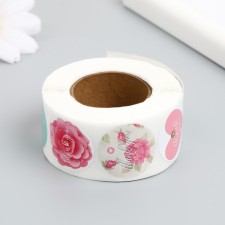 Sticker Pion and Heart paper d = 2.5 cm 500 pcs in a roll 3x6.5x6.5 cm