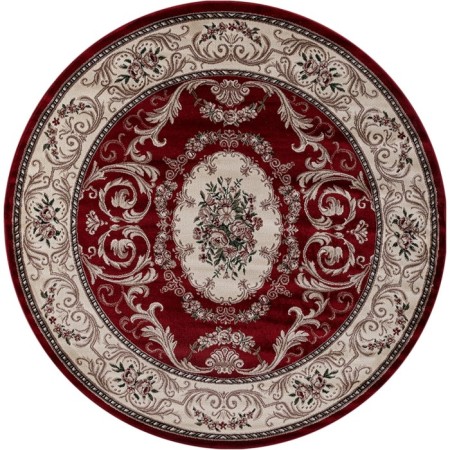 Round Merinos Colzey Carpet, size 200x200 cm, Red color