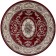 Round Merinos Colzey Carpet, size 200x200 cm, Red color