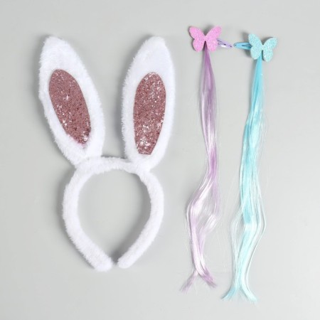 Carnival set "Sweetic Bunny" (rim-ear, hairpin 2 pcs.)-1