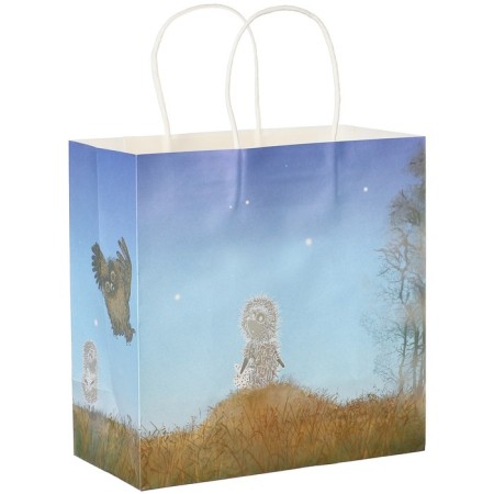 Gift package, 22x22x1 cm, craft, packaging, hedgehog in fog-3