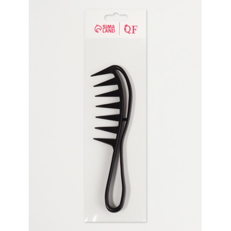 Curly hair comb 18.5*5*1cm plastic black bag QF-3