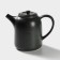 Keramic tea lift set, 6 items: kettle 1 l, 4 circles 250 ml, tray 33 × 20 cm, black color black