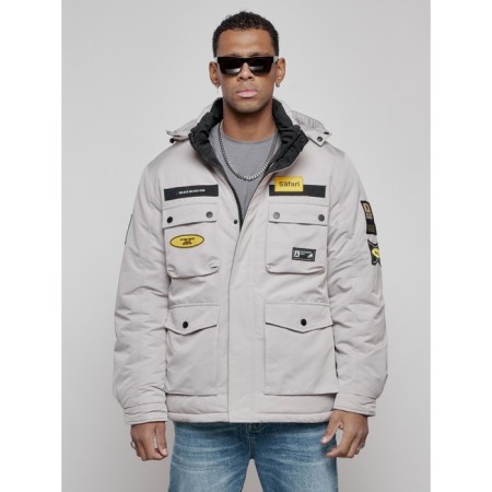 Male Winter jacket, size 48, gray color-7