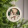 Christmas tree toy "Ball with snowmen", from batteries, glow warm white
