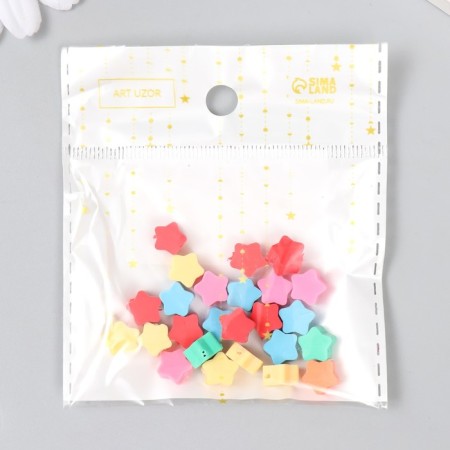 Beads for PVC creativity "Bright stars" set 25 pcs 0.5x0.9x0.9 cm-3
