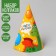 Festive paper cap “Happy Birthday”, Dragon, 16 cm