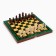 Board game 3 in 1 "Malachite": chess, checkers, backgammon, wood 40 x 40 cm