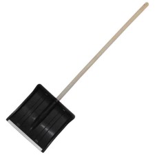 Plastic shovel, bucket 32 ​​× 35.8 cm, wooden stalk