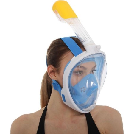 Bradex swimming and snork mask with an action camera mount, blue, size l-4