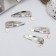 Invisibility for hair "Ophelia" (set 4 pcs) chamomile, 4.5 cm, silver