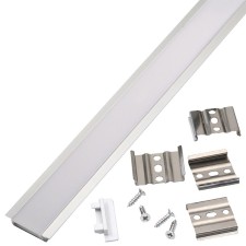 Aluminum profile General, 6x31 mm, mortise, 2 m, matte Divator, accessories