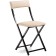 Stool on a metal frame Elevis metal/eco -leather, black/beige 38.5x52.5x77.5 cm