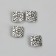 Bead for creativity Metal "Square with Flower" 1.1x1.1 cm