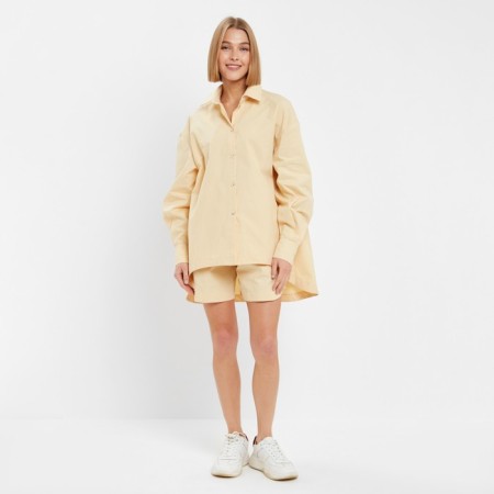 Women's suit (shirt, shorts) minku: overSize color beige, size 46-1