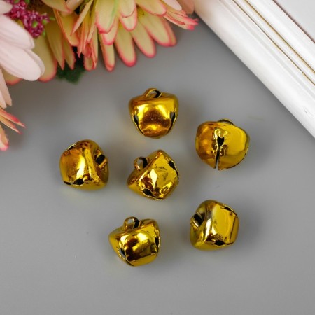 Set of decor for creativity "Bells Golden" d = 1.3 cm set 10 pcs-1