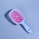 The comb is massage, wide, ventilated, 8.5 × 20.5 cm, PVC box, blue/pink color
