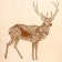 Panel wall "Deer" 360 x 480 mm