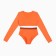 Separate female swimsuit with long sleeves Minaku ts. Orange, size 44