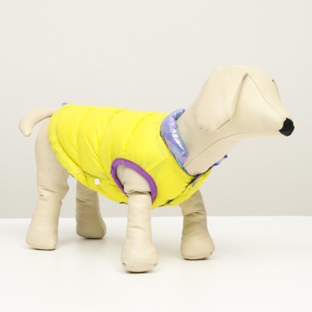 Dog jacket two -sided with weighting, size 16 (DS 36, OG 46, Osh 35), purple/yellow-9