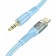 Hoco UPA25, Jack 3.5 mm (M) - Type -C, transparent, blue cable