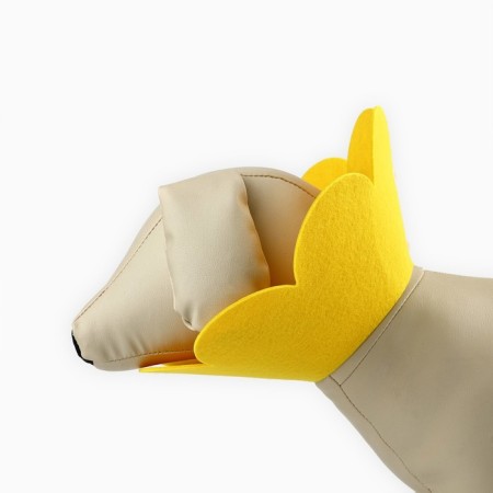 Soft collar for animals Fetter, yellow cent, size m-7