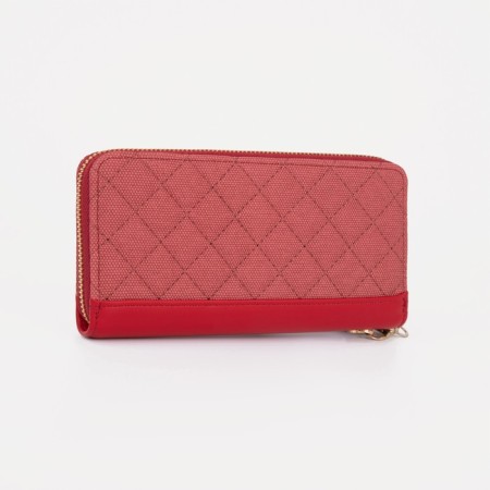 Women's wallet with lightning, red color-1