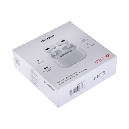 Smartbuy ipro JR wireless headphones, vacuum, BT, sensor, 100DB, white-7