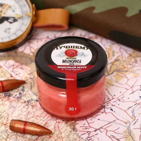 Honey mousse "best man" with cranberries, 30 g