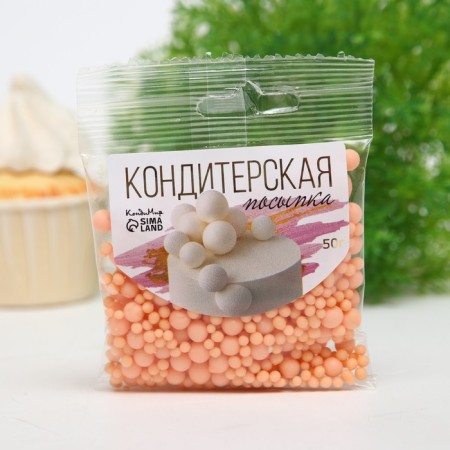 Sprinking confectionery in color glaze (orange) 50 g-1