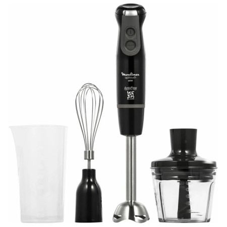 Bleader Moulinex DD833810, submersible, 600 W, 16 speeds, 0.8 l, 3 nozzles, black