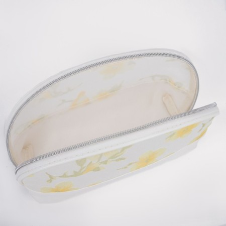 Cosmetic bag with lightning, white/green color-2