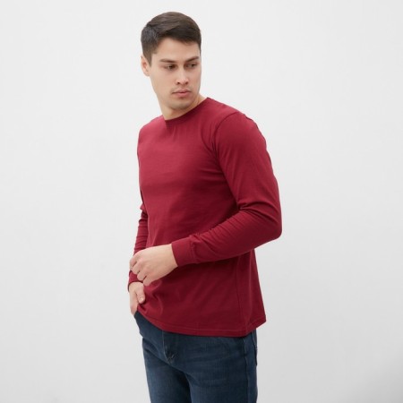 Long -sized male plain, burgundy color, size 48-5