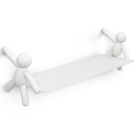 Buddy shelf, 460 × 140 × 150 mm, white color-3